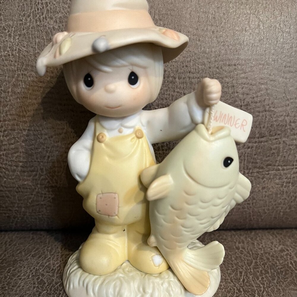 Precious Moments-Proud fisherman